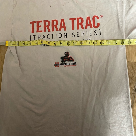 😎🤩Vintage Cotton- Dirt Is In Our DNA- Off White Shortsleeved Graphic Tee Shirt - Picture 6 of 8